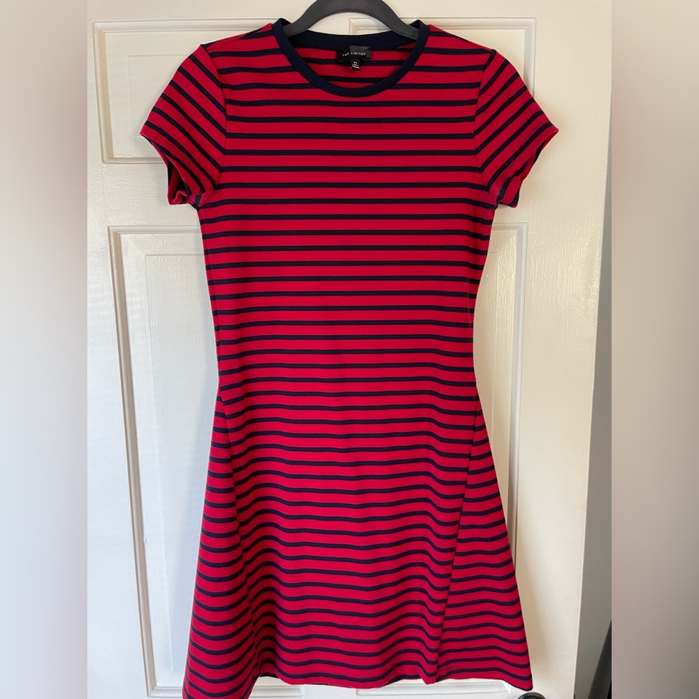 Red/Navy Tee shirt dress